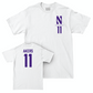 Northwestern Football White Logo Comfort Colors Tee - Luke Akers #11