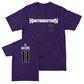 Northwestern Football Purple Sideline Tee - Luke Akers | #11