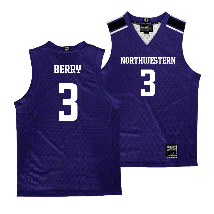 Northwestern Men's Purple Basketball Jersey - Ty Berry | #3