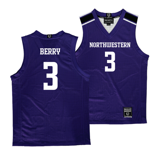 Northwestern Men's Purple Basketball Jersey - Ty Berry