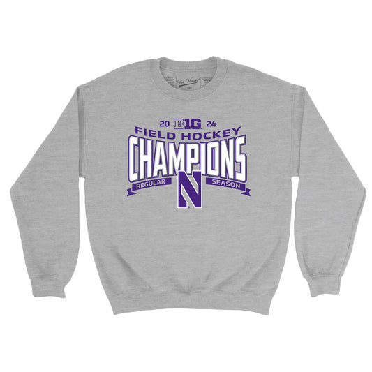 Northwestern Field Hockey 2024 Regular Season Champions Sport Grey Crew by Retro Brand