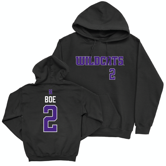 Northwestern Football Black Club Hoodie  - Ryan Boe