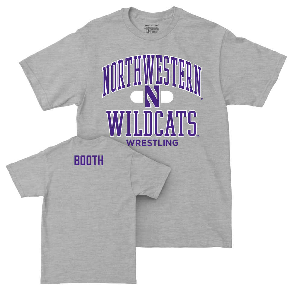 Northwestern Wrestling Sport Grey Classic Tee  - Marcell Booth