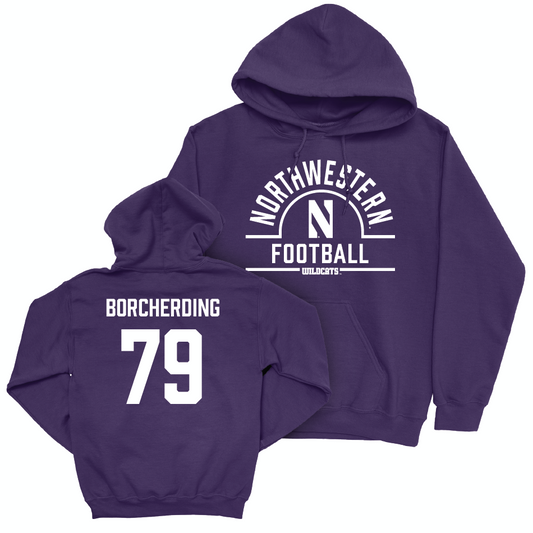 Northwestern Football Purple Arch Hoodie  - Jace Borcherding