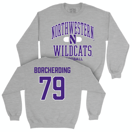 Northwestern Football Sport Grey Classic Crew  - Jace Borcherding