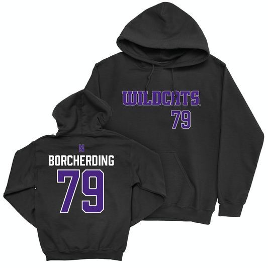 Northwestern Football Black Club Hoodie  - Jace Borcherding