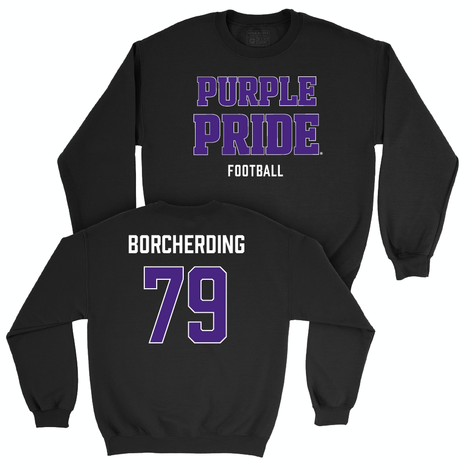 Northwestern Football Black Purple Pride Crew  - Jace Borcherding