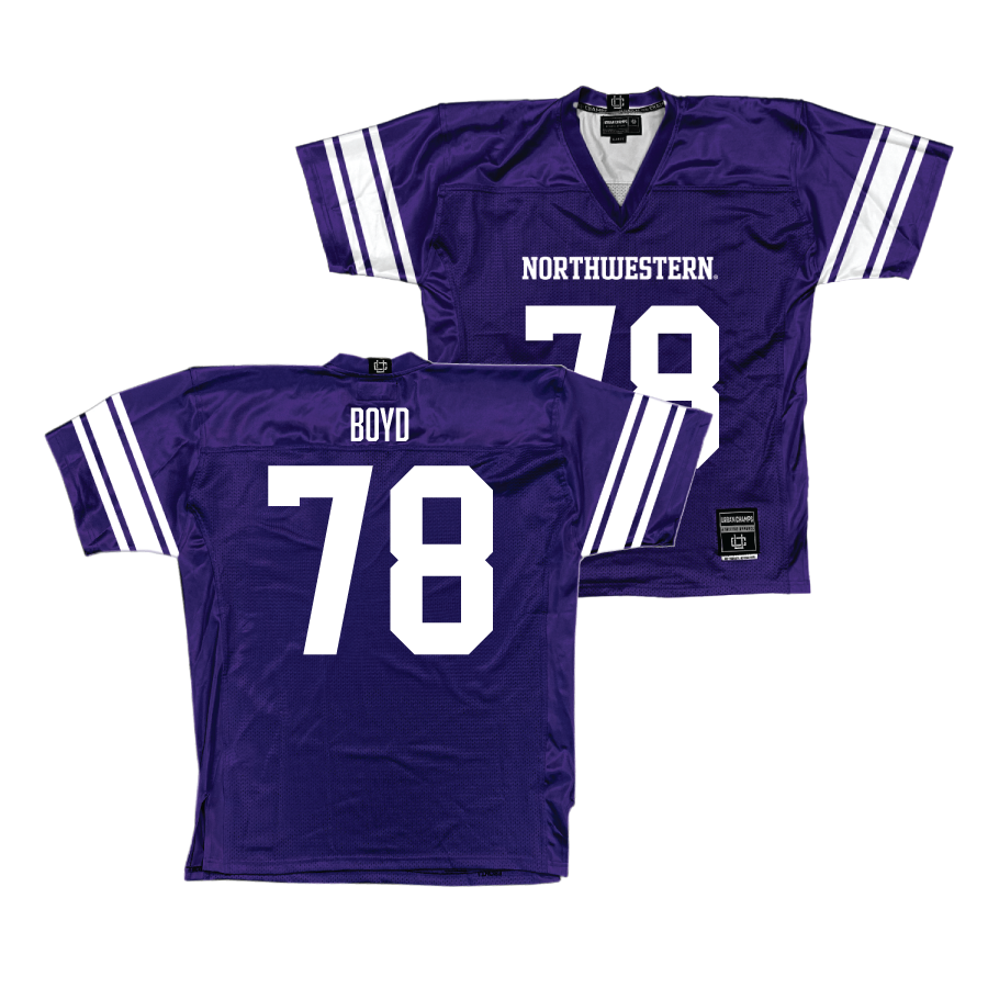 Purple Northwestern Football Jersey  - Trey Boyd