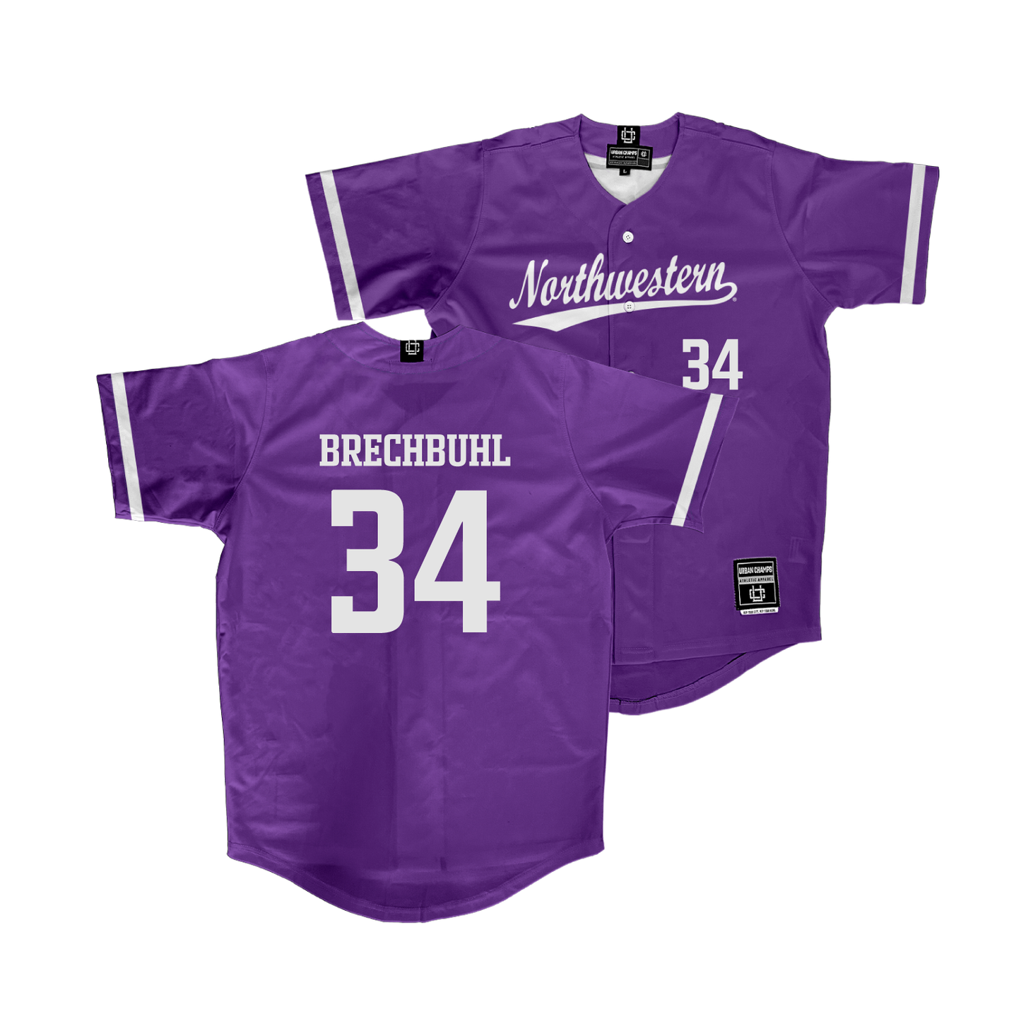 Northwestern Baseball Purple Jersey - Pirmin Brechbuhl