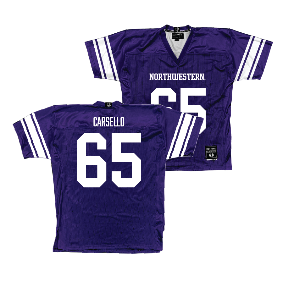 Purple Northwestern Football Jersey - Jackson Carsello