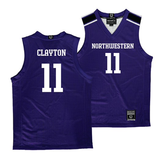 Northwestern Men's Purple Basketball Jersey - Jordan Clayton | #11
