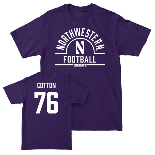 Northwestern Football Purple Arch Tee  - Idrys Cotton