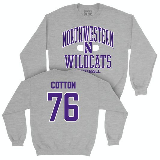 Northwestern Football Sport Grey Classic Crew  - Idrys Cotton