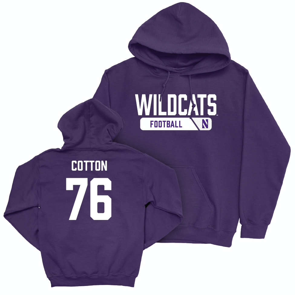 Northwestern Football Purple Staple Hoodie  - Idrys Cotton