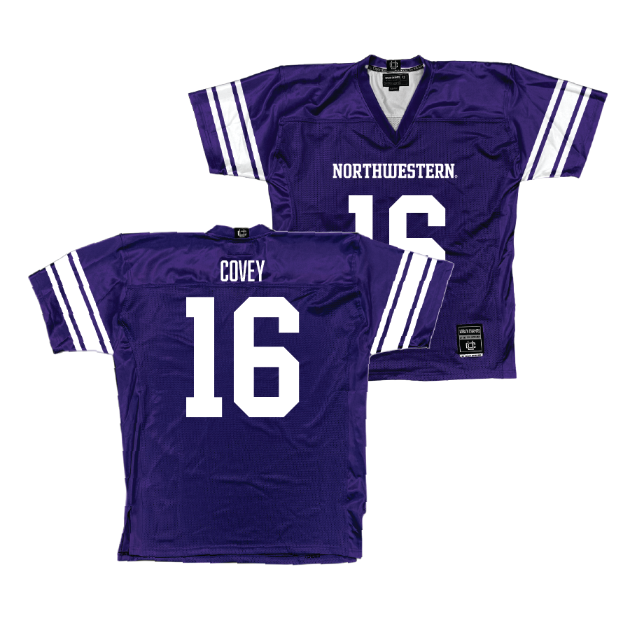 Purple Northwestern Football Jersey - Frank Covey