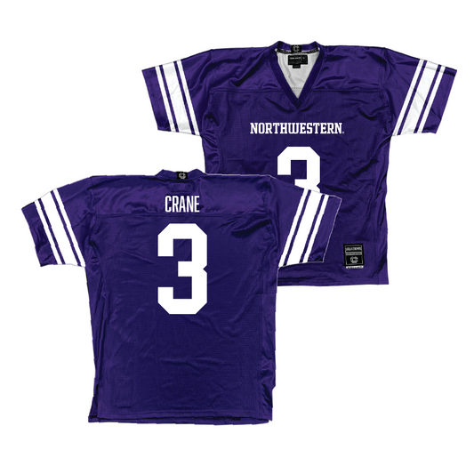 Purple Northwestern Football Jersey  - Tate Crane