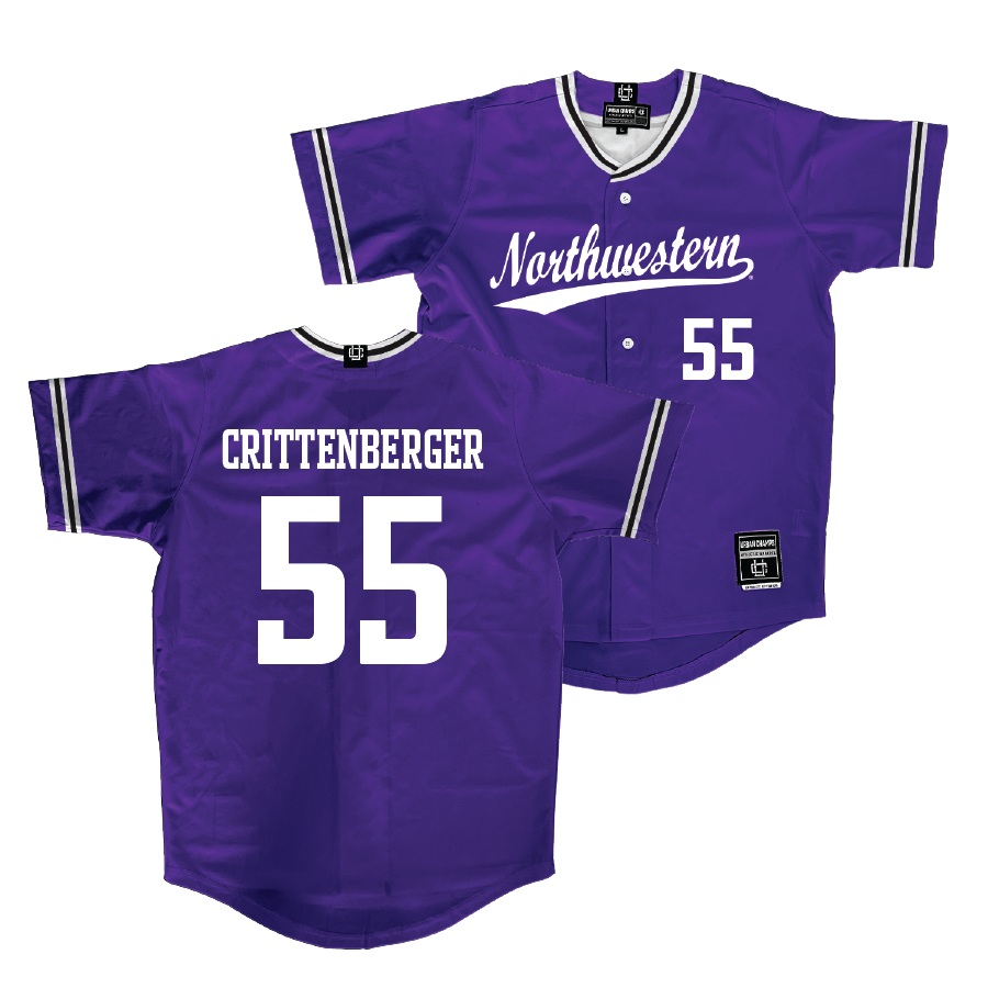 Northwestern Baseball Purple Jersey - Kelly Crittenberger | #55