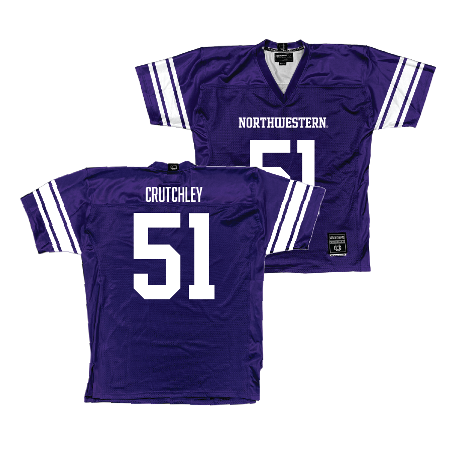 Purple Northwestern Football Jersey - Miles Crutchley