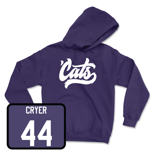 Purple Football 'Cats Hoodie - Justin Cryer