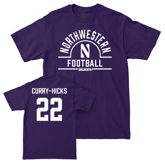 Northwestern Football Purple Arch Tee  - Terrion Curry-hicks