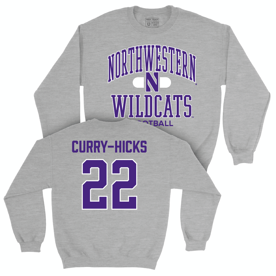 Northwestern Football Sport Grey Classic Crew  - Terrion Curry-hicks