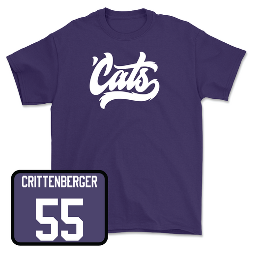 Purple Baseball 'Cats Tee  - Kelly Crittenberger