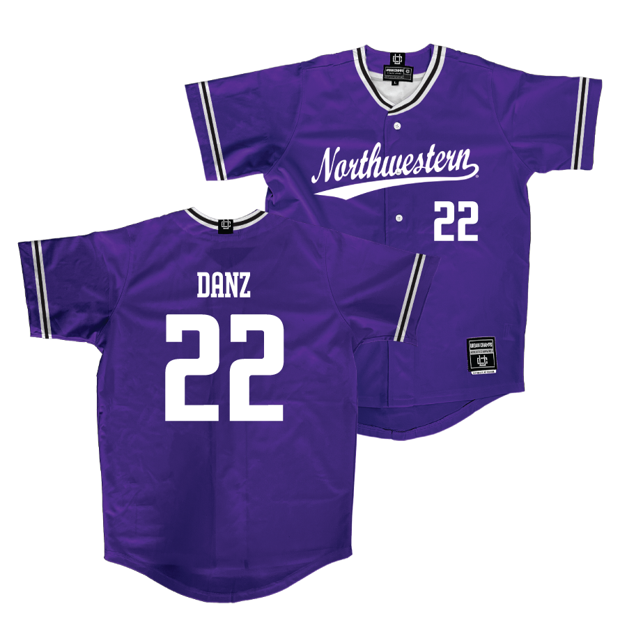 Northwestern Baseball Purple Jersey   - Carter Danz