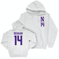 Northwestern Football White Logo Hoodie - Joe DeHaan | #14