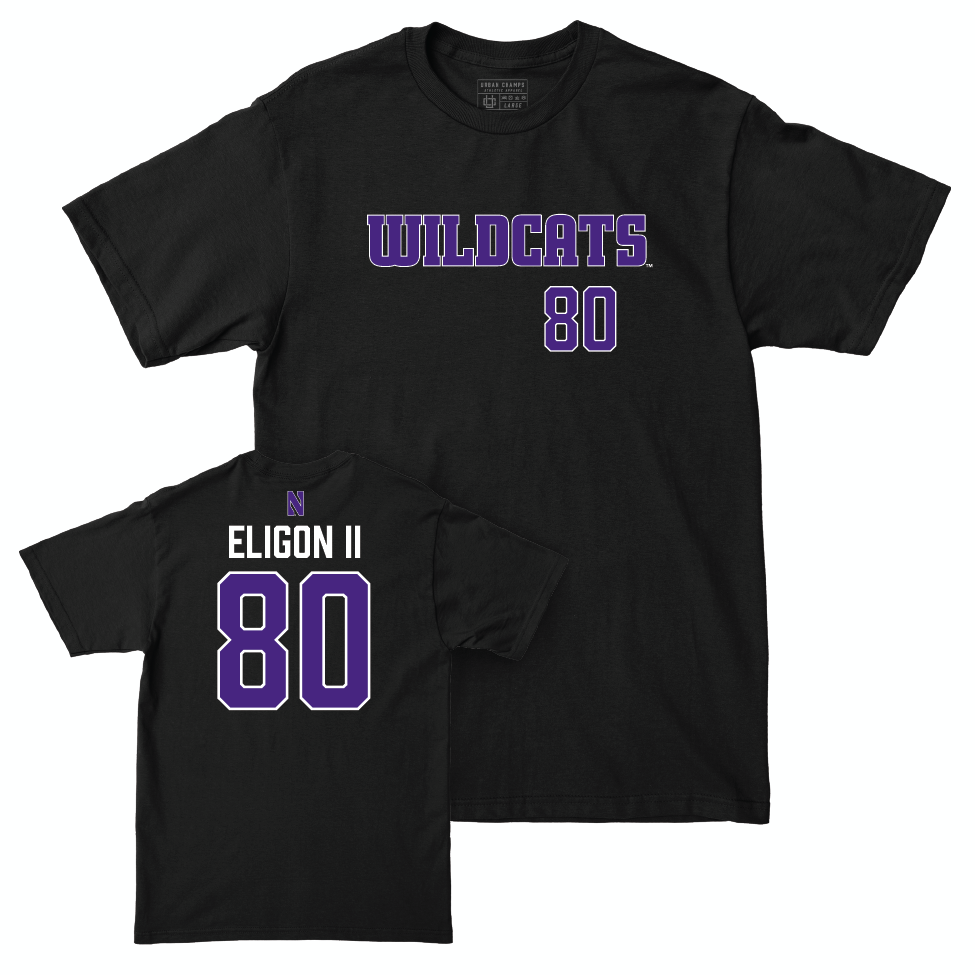 Northwestern Football Black Club Tee  - Hayden Eligon II