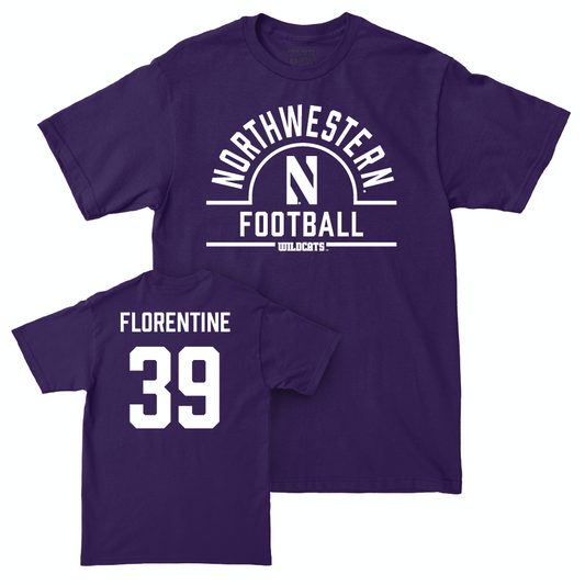 Northwestern Football Purple Arch Tee  - Jack Florentine