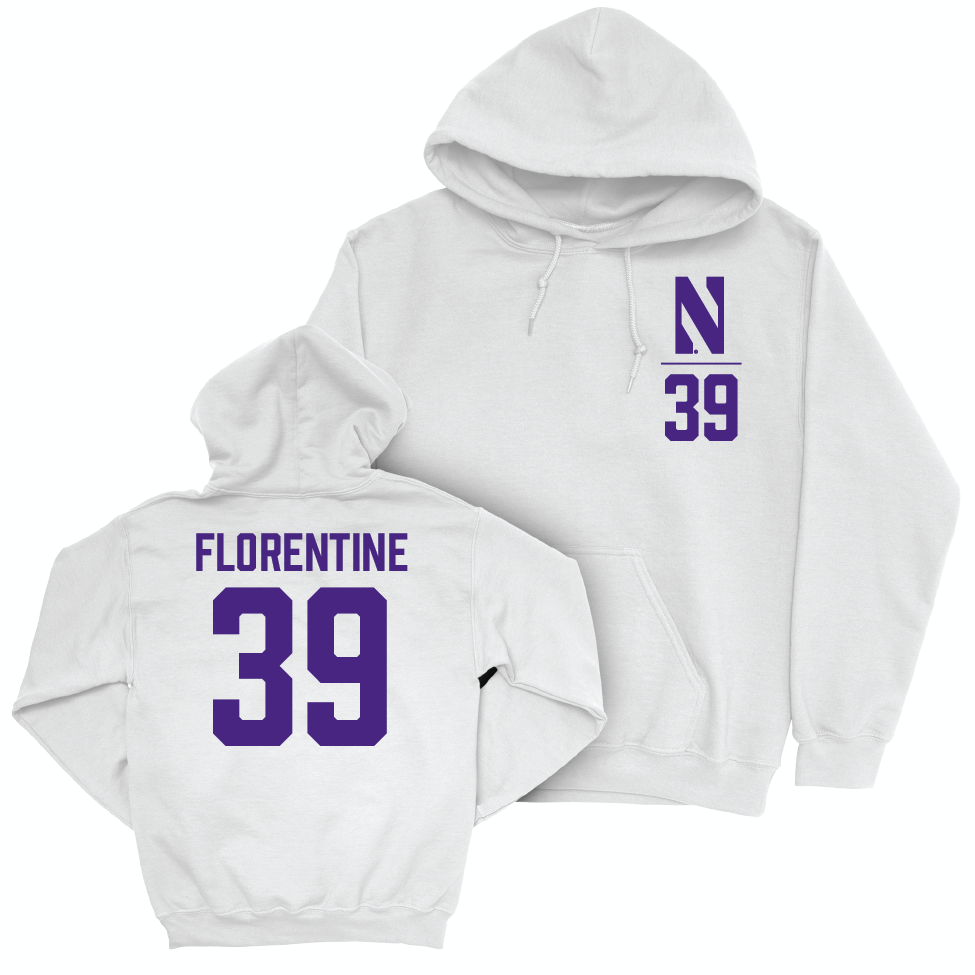 Northwestern Football White Logo Hoodie  - Jack Florentine