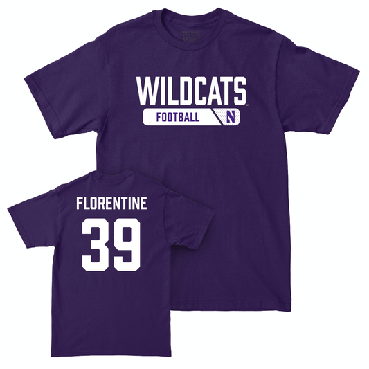 Northwestern Football Purple Staple Tee  - Jack Florentine