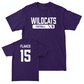 Northwestern Football Purple Staple Tee - Brendan Flakes | #15