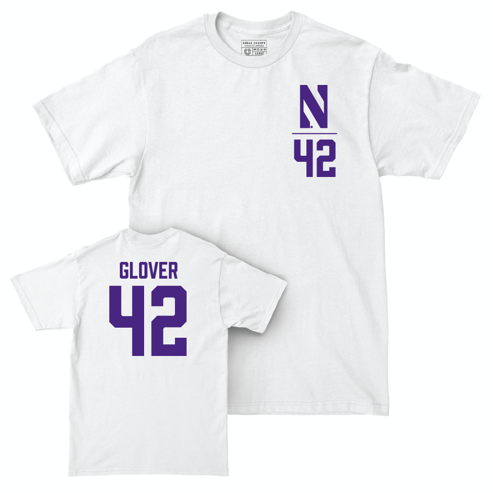 Northwestern Football White Logo Comfort Colors Tee  - Nigel Glover