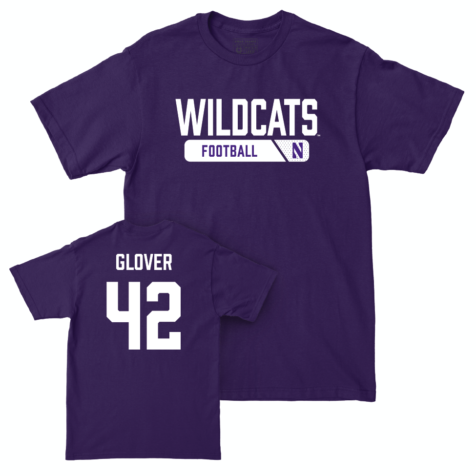 Northwestern Football Purple Staple Tee  - Nigel Glover