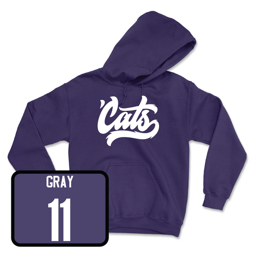 Purple Football 'Cats Hoodie - Donnie Gray