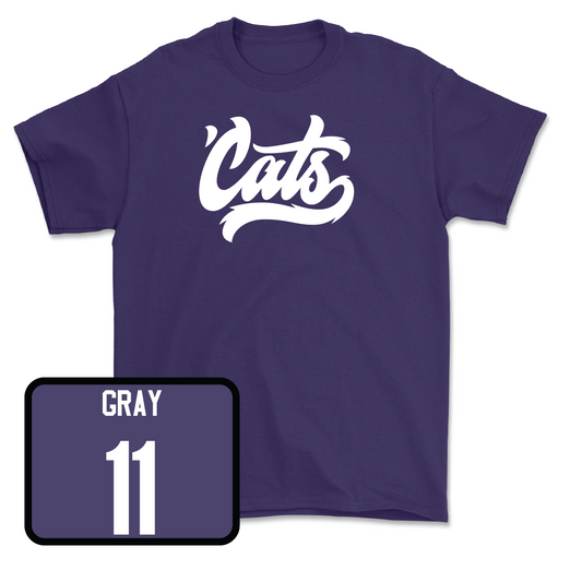 Purple Football 'Cats Tee - Donnie Gray