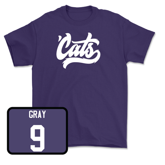 Purple Football 'Cats Tee - Aidan Gray