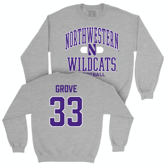 Northwestern Football Sport Grey Classic Crew  - Carson Grove