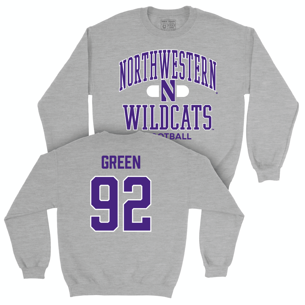 Northwestern Football Sport Grey Classic Crew - Mason Green | #92