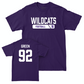 Northwestern Football Purple Staple Tee - Mason Green | #92