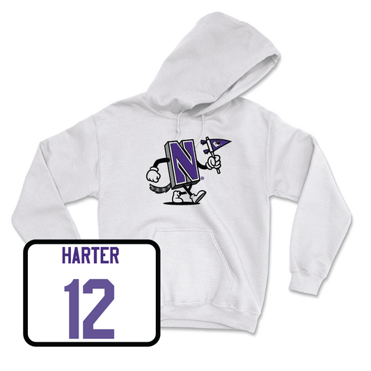Women's Basketball White Mascot Hoodie - Casey Harter