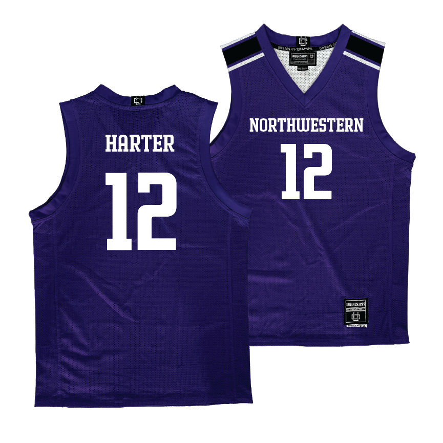 Northwestern Women's Purple Basketball Jersey - Casey Harter #12