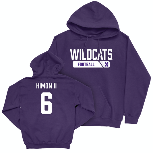 Northwestern Football Purple Staple Hoodie - Joseph Himon | #6