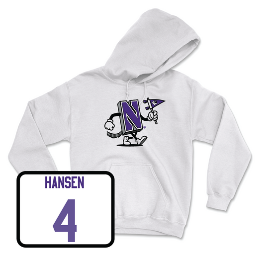 Women's Lacrosse White Mascot Hoodie  - Jane Hansen