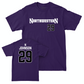 Northwestern Football Purple Sideline Tee  - Qayvier Johnson