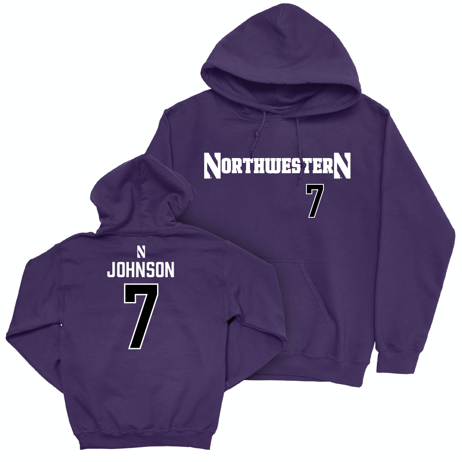 Northwestern Football Purple Sideline Hoodie  - Calvin Johnson