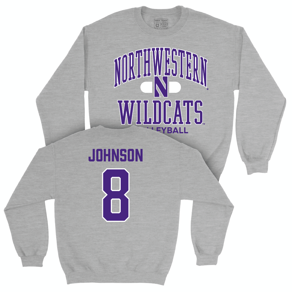 Northwestern Women's Volleyball Sport Grey Classic Crew  - Rachel Johnson