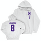 Northwestern Women's Volleyball White Logo Hoodie  - Rachel Johnson