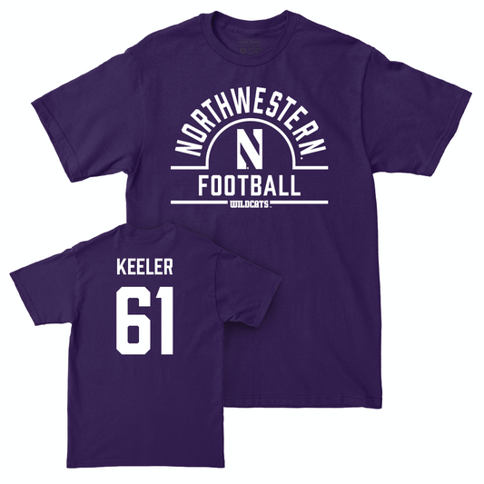 Northwestern Football Purple Arch Tee  - Matt Keeler